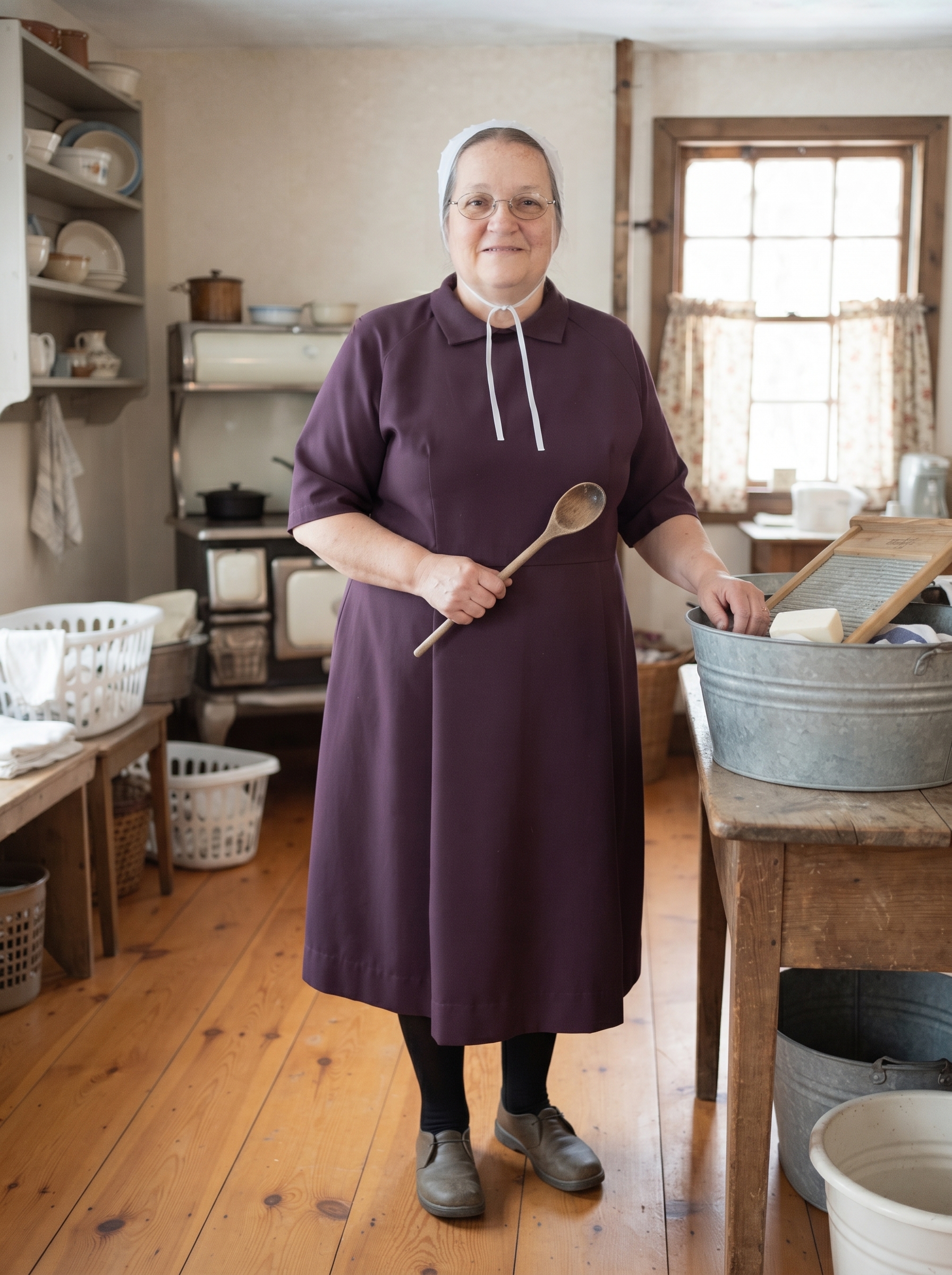 Rebecca in her farmhouse kitchen
